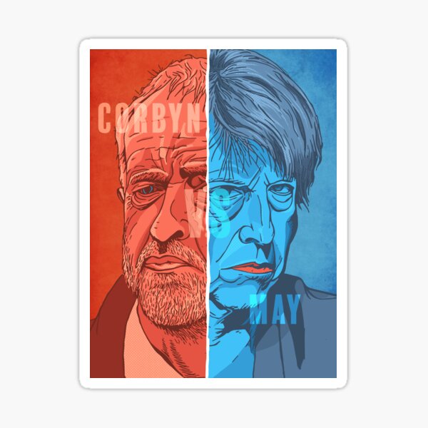 Corbyn vs May Sticker