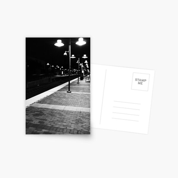 Mission Train Station, Night Postcard