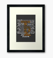 Trainspotting 2 Framed Print