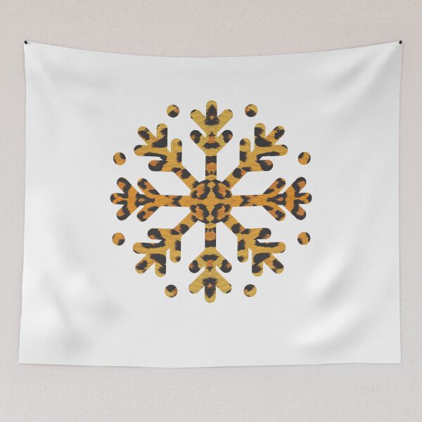 Item preview, Snowflake Leopard Print on White Background designed and sold by artfulnotebook.