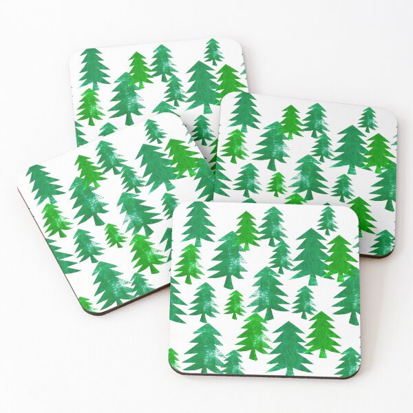 Item preview, Christmas trees green decoration wallpaper designed and sold by handmadehipsters.