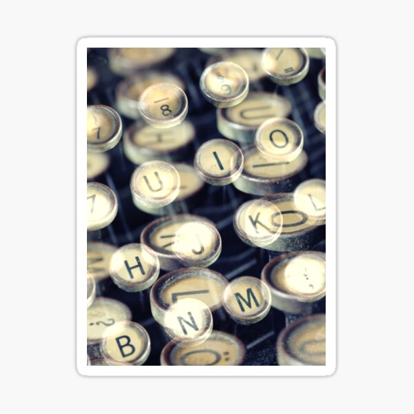 "Typewriter keys Art" Sticker by FalkoFollert Redbubble