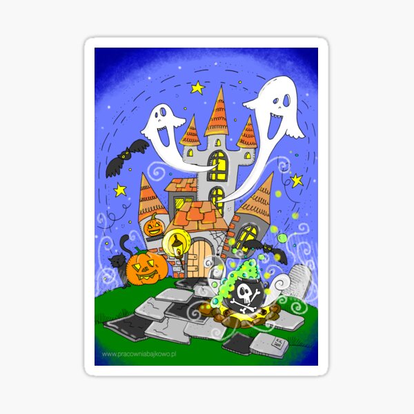 Halloween castle Sticker