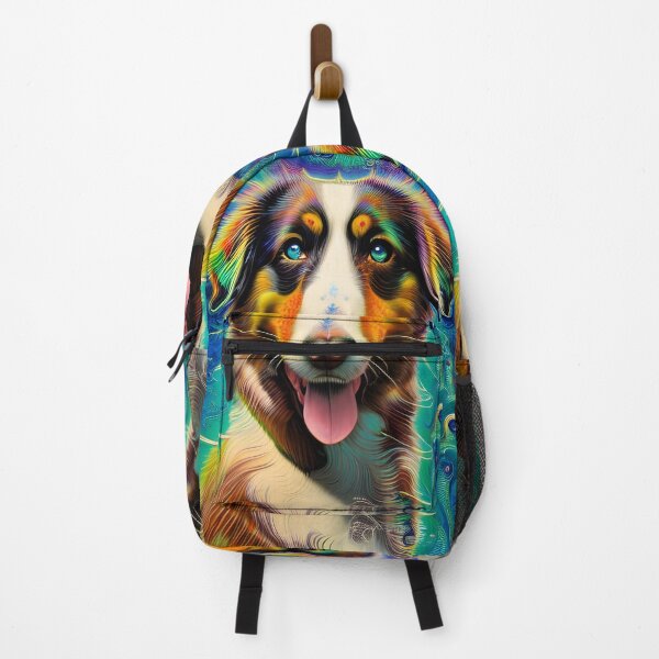 Item preview, Australian Shepherd Cattle Dog Fantasy Psychedelic Beautiful Portrait Digital Art Painting designed and sold by Lovedogz4life.