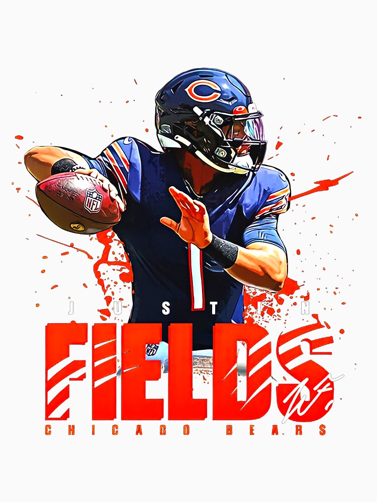 Justin Fields Chicago Bears Star Fan T Shirt S-3XL