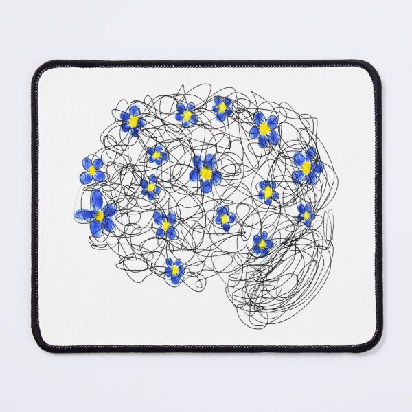 Item preview, Abstract Watercolor Brain with Flowers Psychology designed and sold by hopecope.