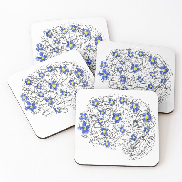 Item preview, Abstract Watercolor Brain with Flowers Psychology designed and sold by hopecope.