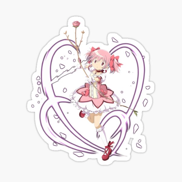 Madoka Kaname Heart Sticker For Sale By Julianelauer Redbubble