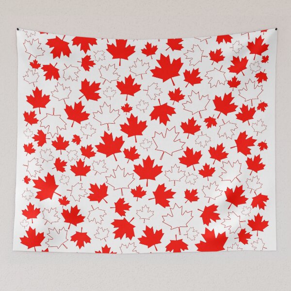 Item preview, Red and White Canada Maple Leaf Pattern designed and sold by judgeart.