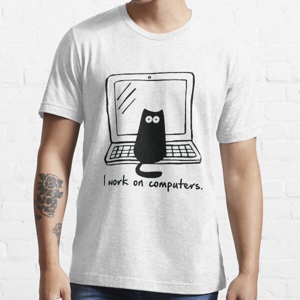 "Funny Techie" Tshirt for Sale by SillyTees Redbubble cats tshirts cat tshirts cat