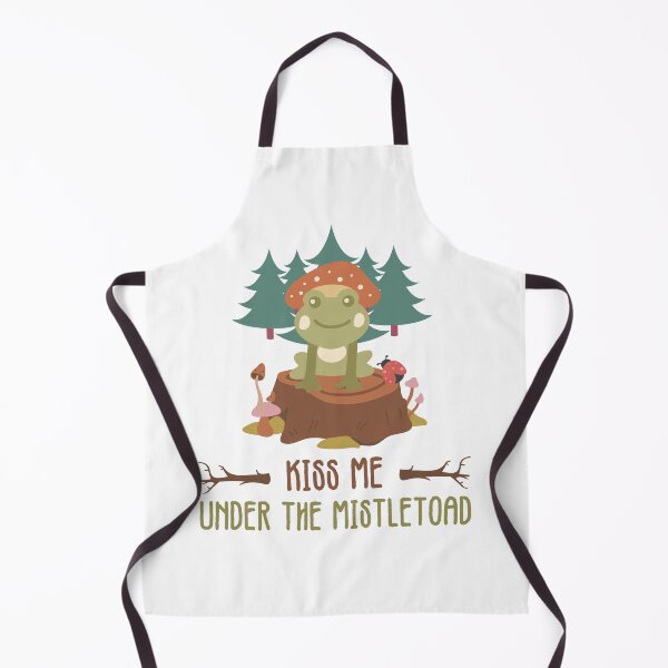 Item preview, Kiss me Under the Mistletoad Christmas Graphic Design designed and sold by QuanJewelry.