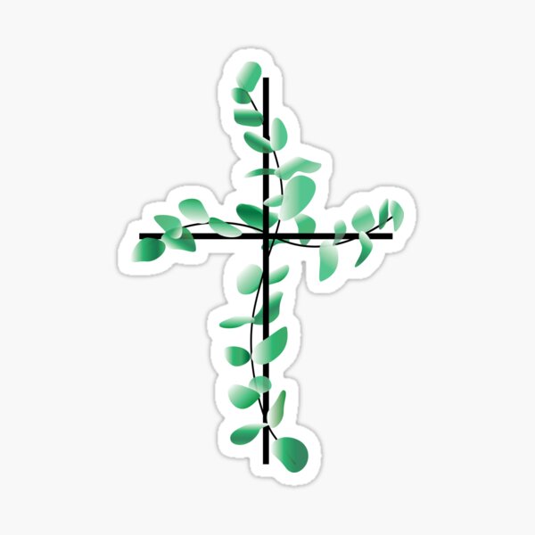 Item preview, Cross with Eucalyptus Vine designed and sold by Cr8andExplore.