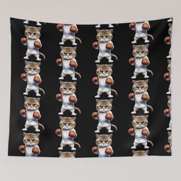 Item preview, Cute Boxing Cat  with Red Gloves | Muay Thai boxing kitten  | Boxing cat designed and sold by TeeARTHY.