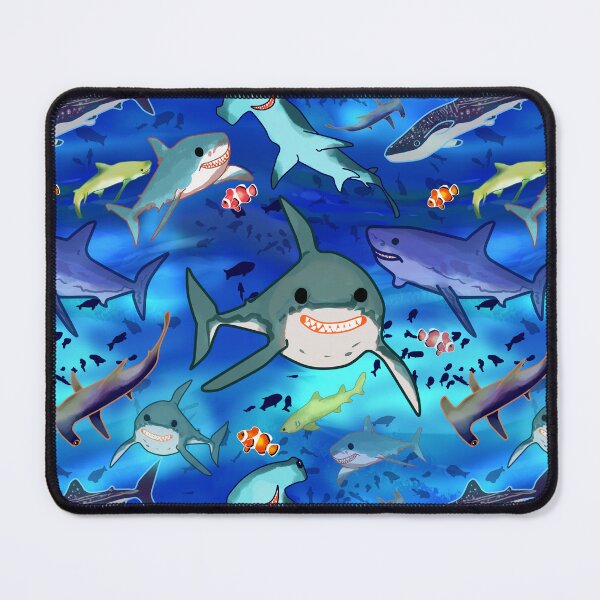 Item preview, Sharks clownfish great white undersea fun playful kids pattern hammerhead whale shark lemon shark designed and sold by sandpaperdaisy.