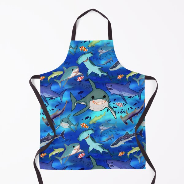 Item preview, Sharks clownfish great white undersea fun playful kids pattern hammerhead whale shark lemon shark designed and sold by sandpaperdaisy.