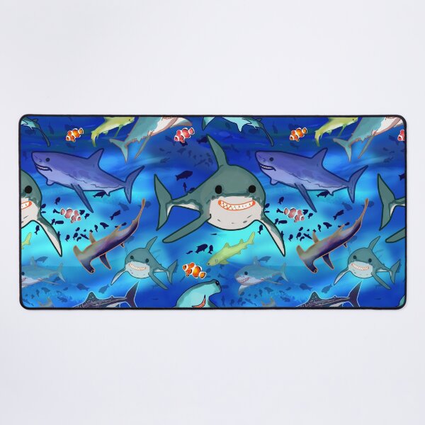 Item preview, Sharks clownfish great white undersea fun playful kids pattern hammerhead whale shark lemon shark designed and sold by sandpaperdaisy.