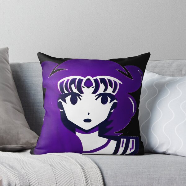 Item preview, purple hair cute anime girl black background designed and sold by UncleLanny.