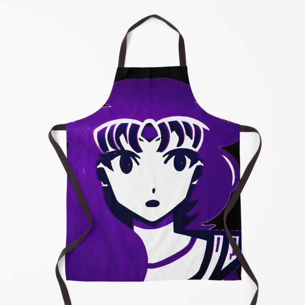 Item preview, purple hair cute anime girl black background designed and sold by UncleLanny.