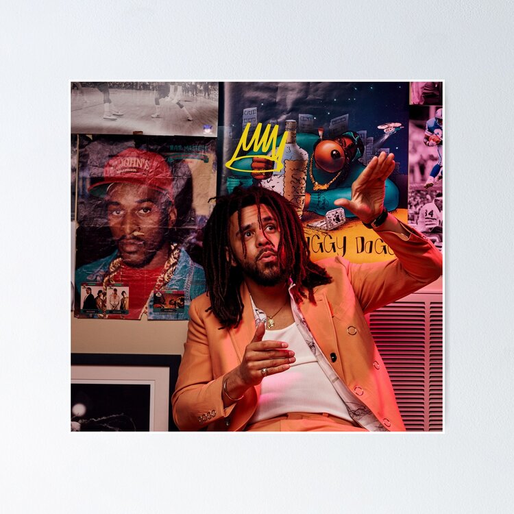 J Cole Portrait Tapestry Tapestry