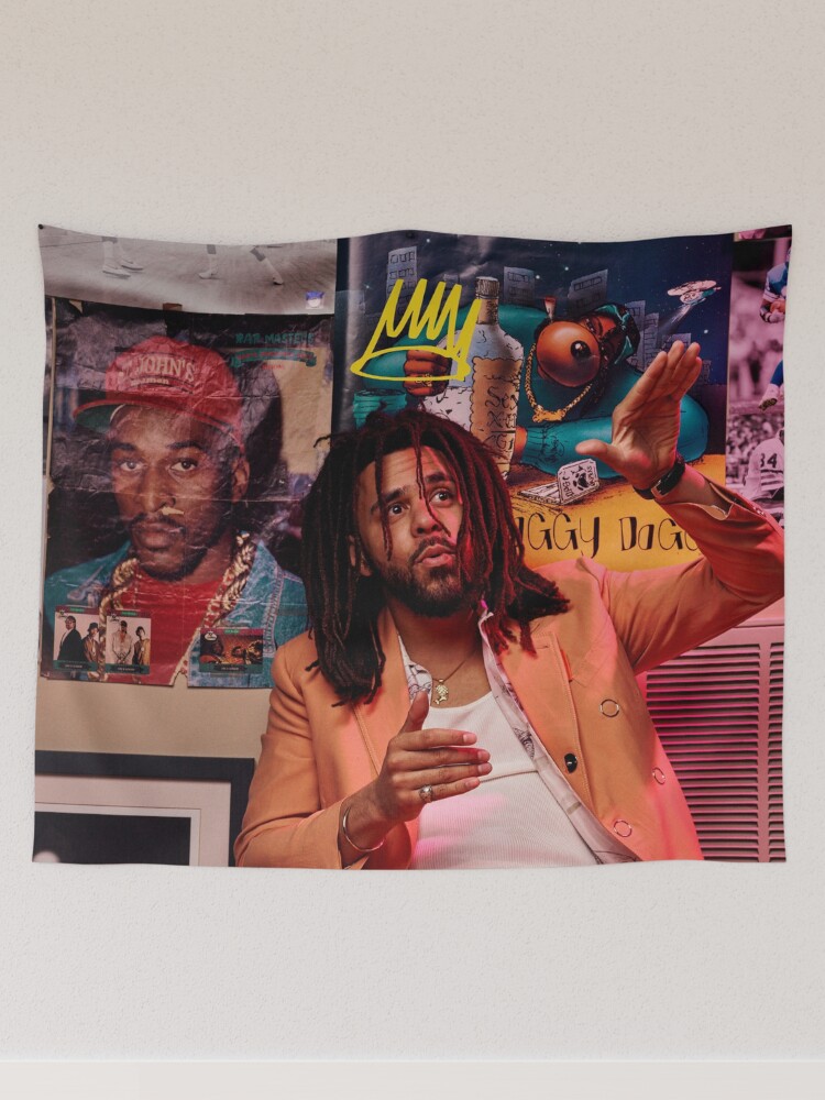J Cole Portrait Tapestry Tapestry