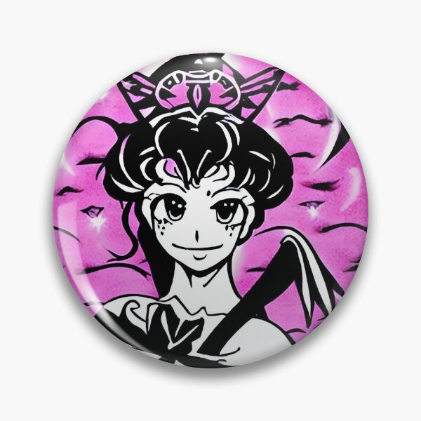 Artikelvorschau, schwarz-weißer süßer Anime-Mädchen-Rosa-Hintergrund entworfen und verkauft von UncleLanny.
