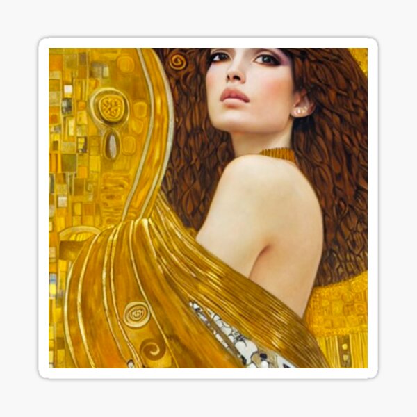 Aperçu de l'œuvre Gustav Klimt Princesse en Or créée et vendue par maniacfitness.