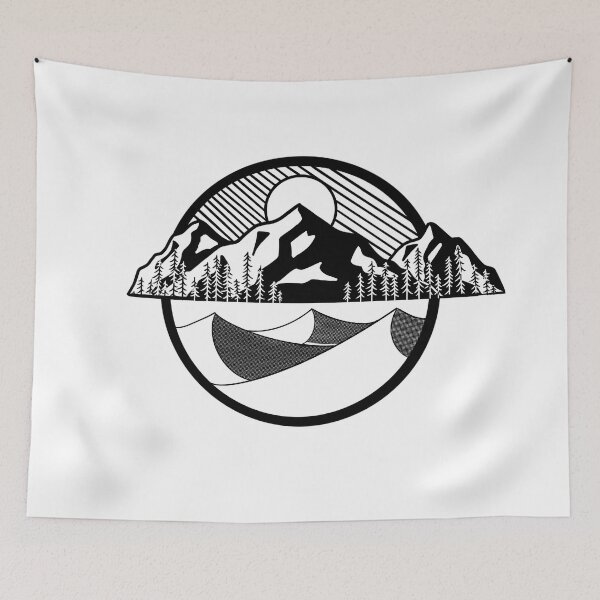 Item preview, Mountain in Black and White designed and sold by GStouderArt.