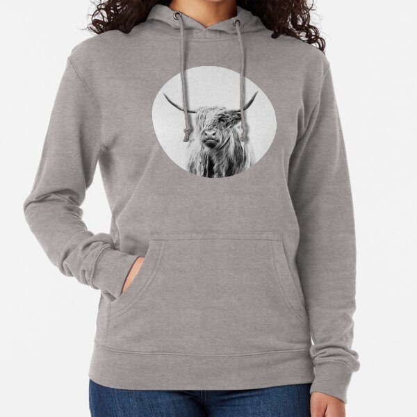 portrait of a highland cow Leichter Hoodie