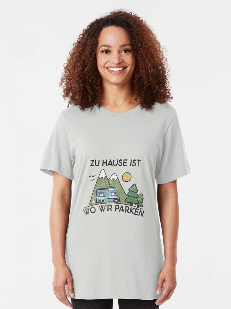 Alternative Ansicht von Camping zu Hause ist wo wir parken Geschenk Slim Fit T-Shirt