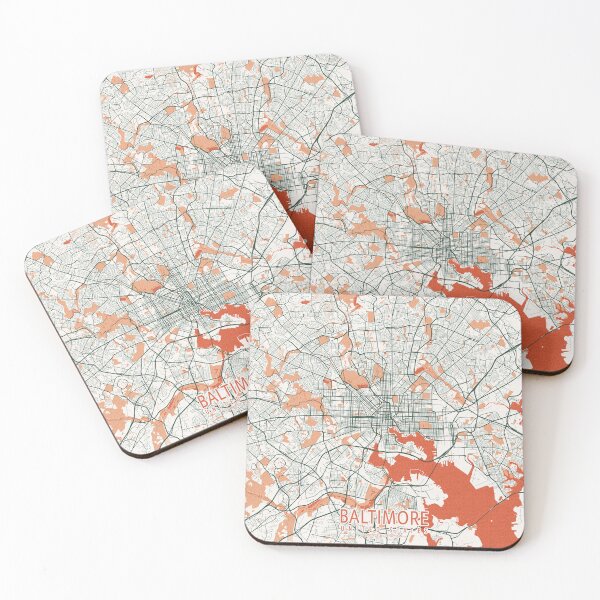 Item preview, Baltimore City Map of Maryland, USA - Bohemian designed and sold by deMAP.
