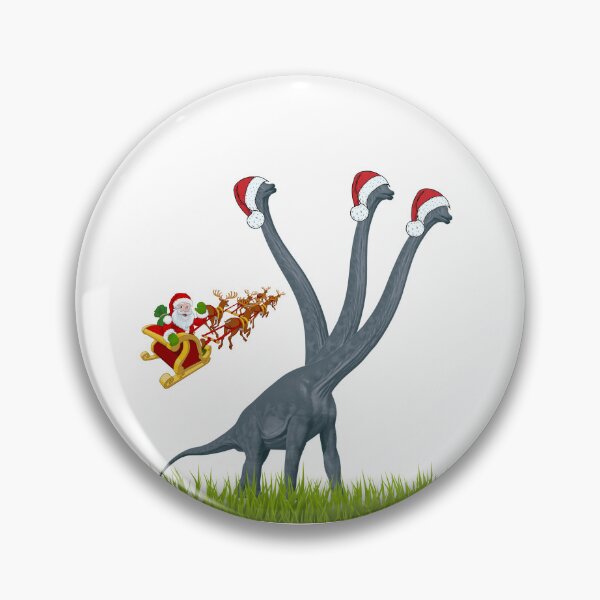 Item preview, Dinosaur Christmas with Santa Claus 10 | 3-necked dinosaur | Merry Xmas designed and sold by CosmicStory.