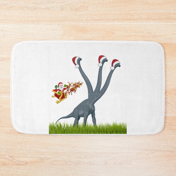 Item preview, Dinosaur Christmas with Santa Claus 10 | 3-necked dinosaur | Merry Xmas designed and sold by CosmicStory.