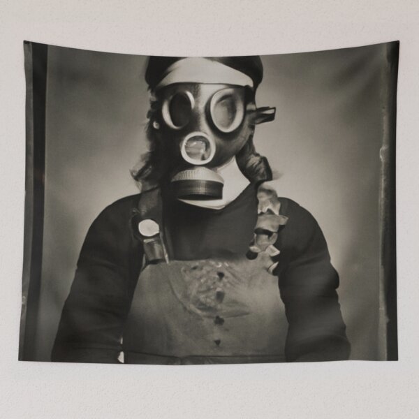 Item preview, The Girl With The Gas Mask designed and sold by ZenEverAI.