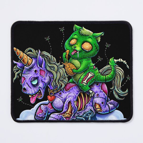 Item preview, Zombie Cat Riding Unicorn designed and sold by lillyrise.