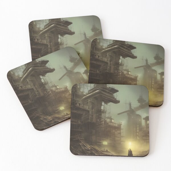 Item preview, Dark Dystopian City - Massive Factory - Post Apocalyptic  designed and sold by DanTheManDan.
