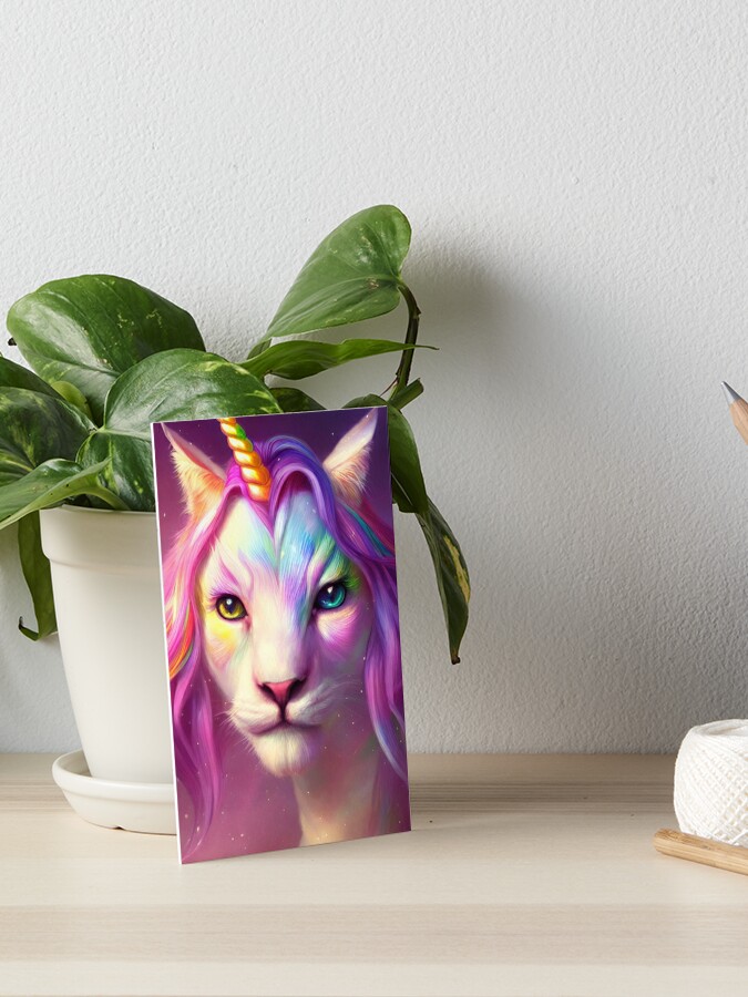 Rainbow Unicorn Cat Poster for Sale by ComfortablyC