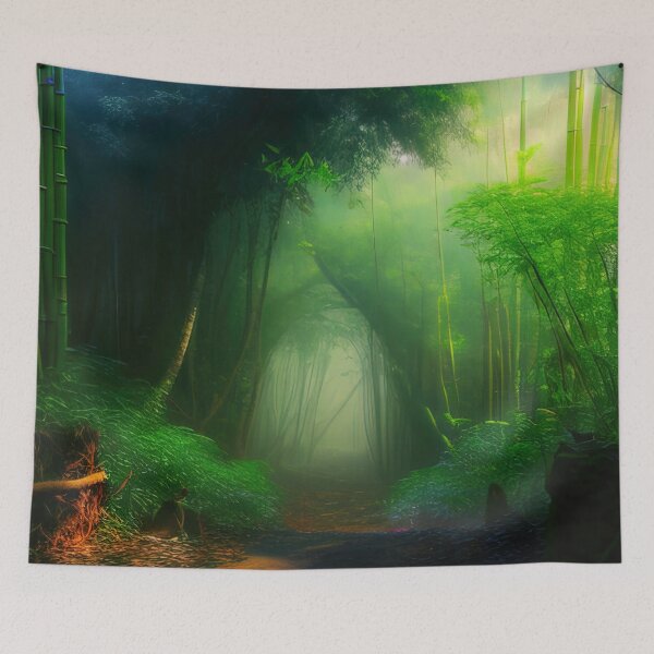 Item preview, Bamboo forest pathway in the mist designed and sold by RK - Shop.