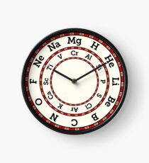 Chemische Elemente Uhr - Rot Uhr
