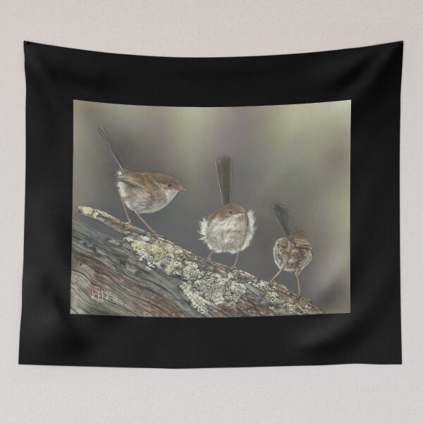 Item preview, The Blue Musketeers (Juvenile Blue Wrens) designed and sold by Karin McKee.
