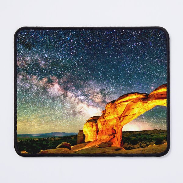 Item preview, Moab, Utah, Arches National Park with the rising Milky Way above designed and sold by Rocky Mountain Artistry.
