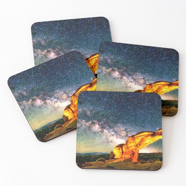 Item preview, Moab, Utah, Arches National Park with the rising Milky Way above designed and sold by Rocky Mountain Artistry.