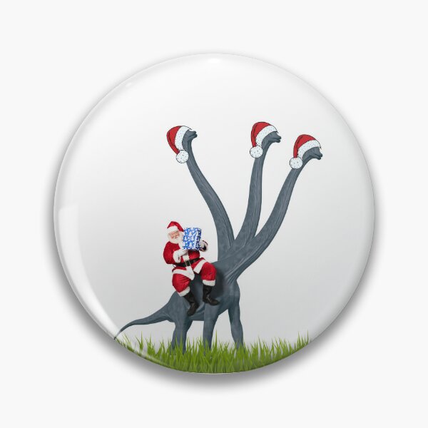 Item preview, Dinosaur Christmas with Santa Claus 13 | 3-necked dinosaur | Merry Xmas designed and sold by CosmicStory.