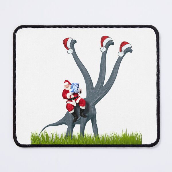 Item preview, Dinosaur Christmas with Santa Claus 13 | 3-necked dinosaur | Merry Xmas designed and sold by CosmicStory.