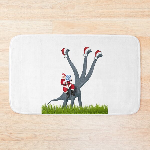 Item preview, Dinosaur Christmas with Santa Claus 13 | 3-necked dinosaur | Merry Xmas designed and sold by CosmicStory.
