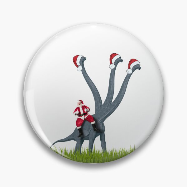 Item preview, Dinosaur Christmas with Santa Claus 14 | 3-necked dinosaur | Merry Xmas designed and sold by CosmicStory.