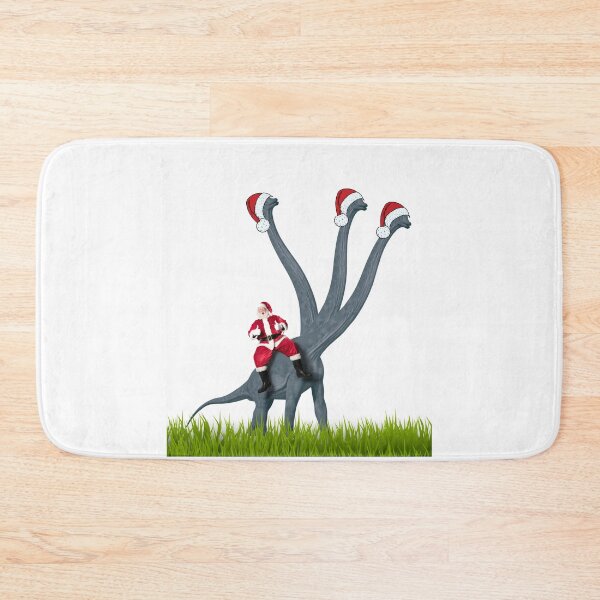 Item preview, Dinosaur Christmas with Santa Claus 14 | 3-necked dinosaur | Merry Xmas designed and sold by CosmicStory.