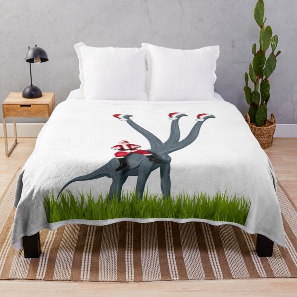 Item preview, Dinosaur Christmas with Santa Claus 14 | 3-necked dinosaur | Merry Xmas designed and sold by CosmicStory.