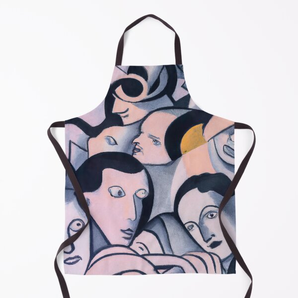 Item preview, Crowd of Sensitive Faces - Abstract Portrait - Pink, Grey and Black designed and sold by Inomaly Art.