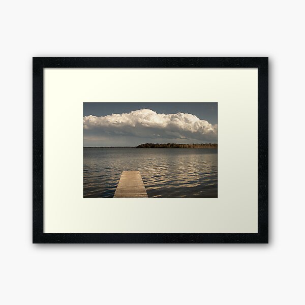 the lake after the rain Framed Art Print