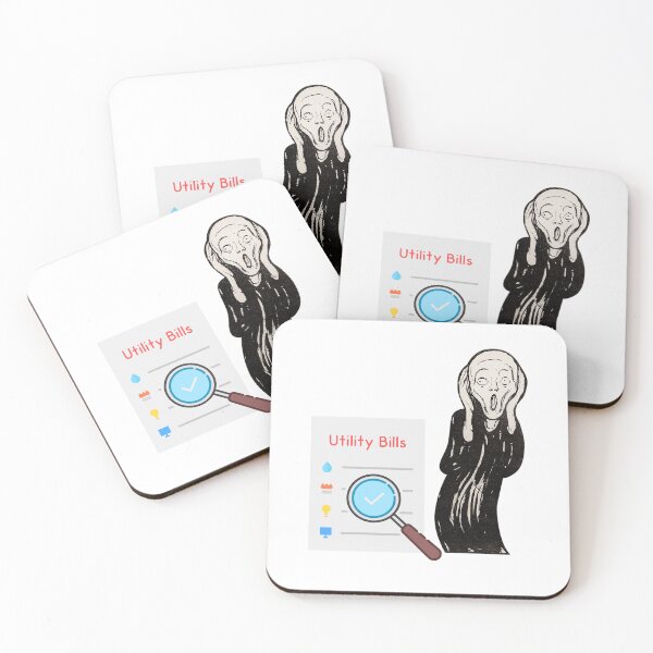 Item preview, utility bill the scream - funny  designed and sold by R2Dsign.